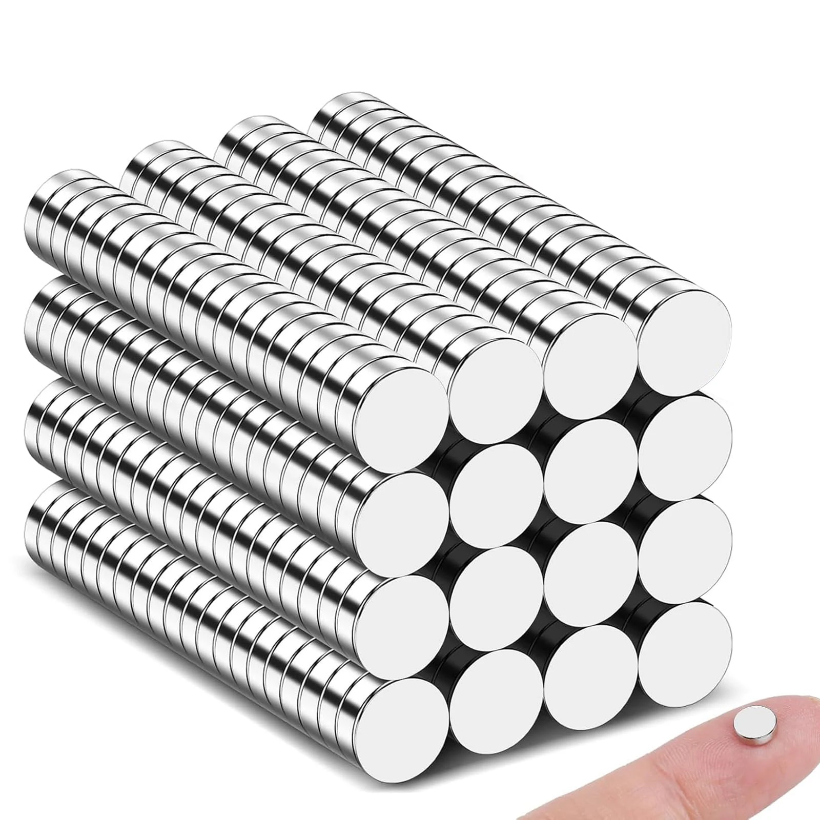 200 Pcs 6x2mm Strong Round Small Rare Earth Magnets, Mini Refrigerator  Disc Magnet for Whiteboard Locker Fridge DIY Crafts Dry