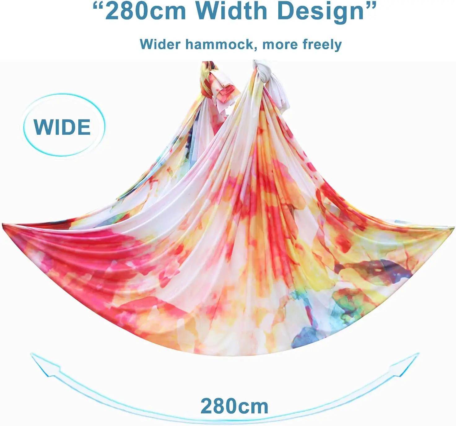 7M Aerial Yoga Hammock Set Anti-Stretch Silk Fabric Yoga Swing Pilates Inversion Equipment with Carabiners & Daisy Straps GYM