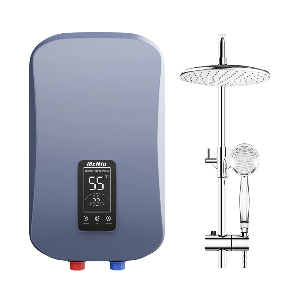 OEM Customized 220V Electric Water Heater Geyser Salon Spa Tankless Hot Shower System for Household and Bathroom Use