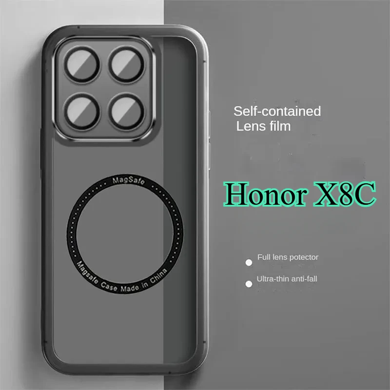 Lens Protection Film Wireless Charging Case For Honor X8C X7C X9C Smart X5B Plus Soft Silicone Shockproof Clear Cover Bumper