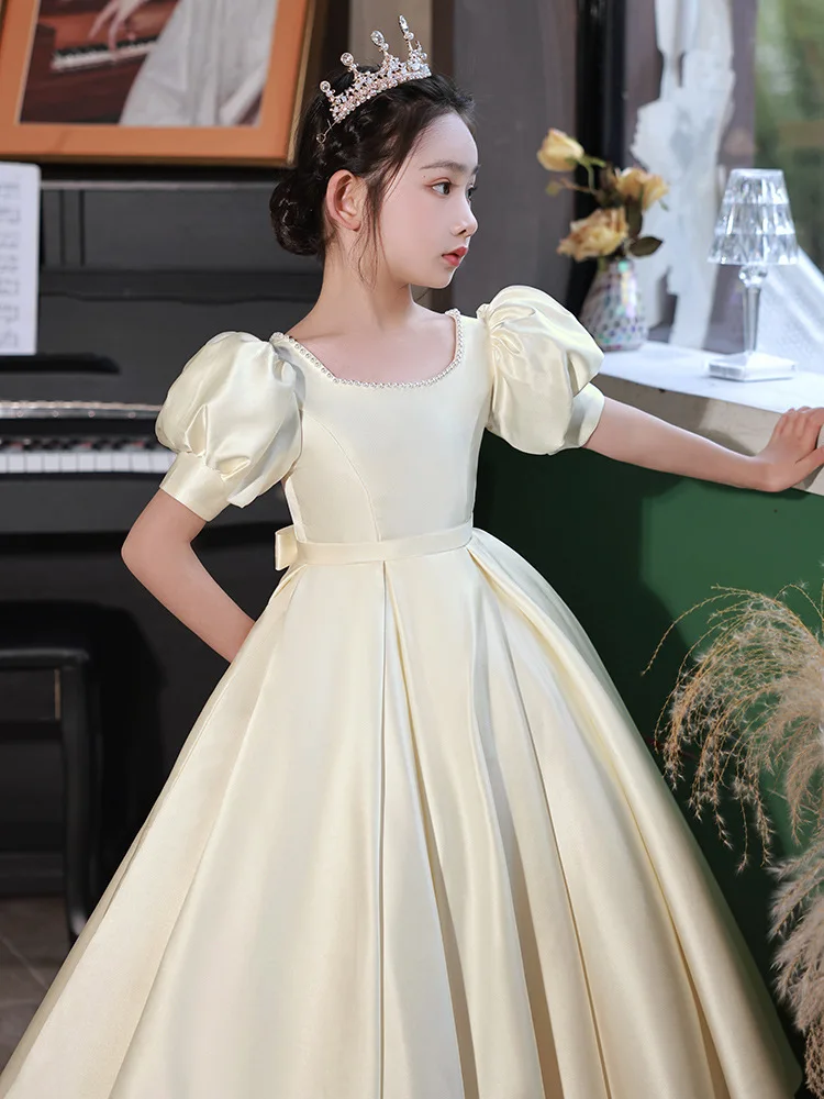 Princess Costumes for Girls 2024 Baby Dresses for Occasions Kids Fower Girl Dress for Weddings Children Bridesmaid Ball Gowns