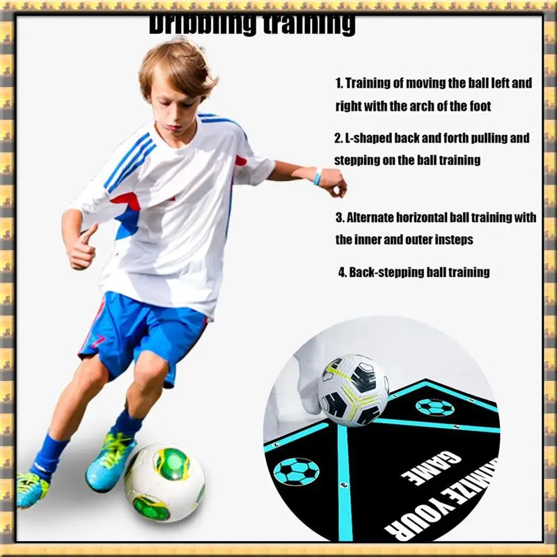 AA79 New Football Training Mat Training Pad Soccer Step Training Mat Silent Non-Slip Shock Absorption Footstep Training Mat