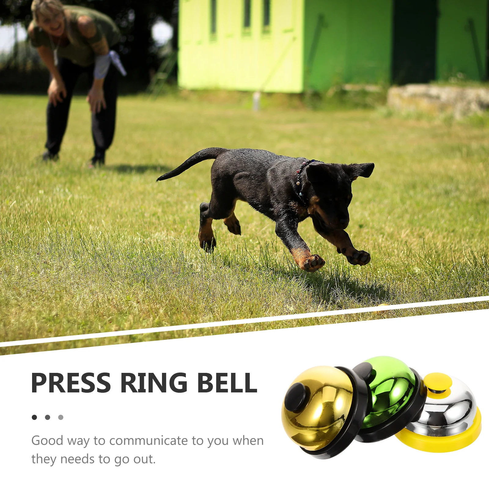 

3 pcs Dog Potty Flat Wide Button Footprint Pattern Loud Sound Pet Communication Device For Puppy Dogs Indoor Use Training Bells