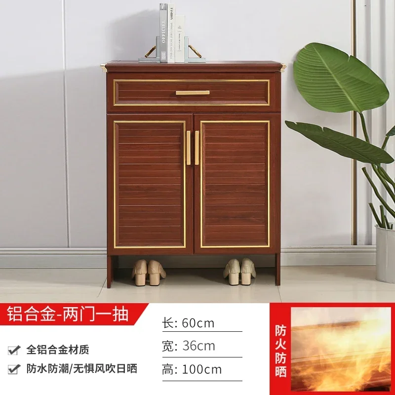 LL New Chinese All-Aluminum Alloy Shoe Cabinet Home Doorway Waterproof and Sun Protection Locker