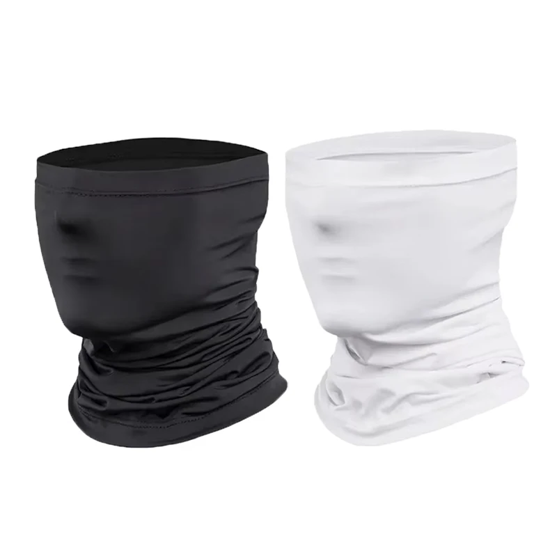 Maschera da ciclismo Seta di ghiaccio Assorbimento del sudore Traspirante Pesca Allenamento Sport UV Sciarpa per il viso Ghetta per il collo Bandana estiva per il viso