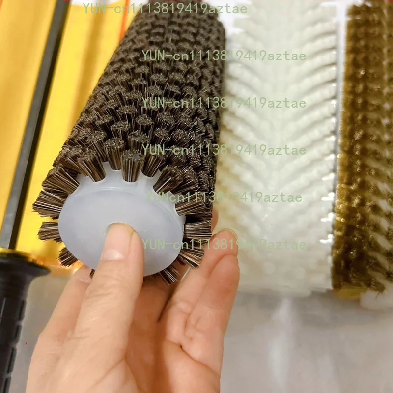 Ski Waxing Roller Brush Polishing Roller Brush Ski Waxing Set, Nylon Brush Horsehair Copper Wire