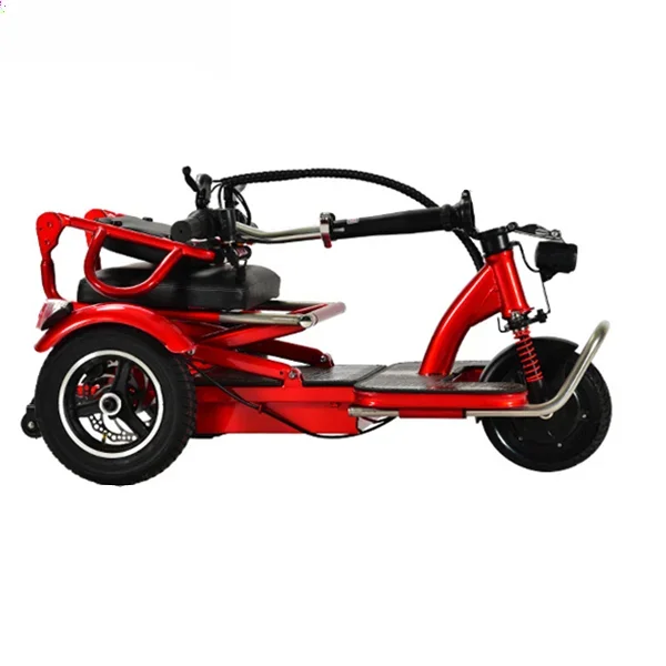 50KM Long Range Fast Delivery Electric Mobility Tricycles Folding 3 Wheel  Scooter For Adult