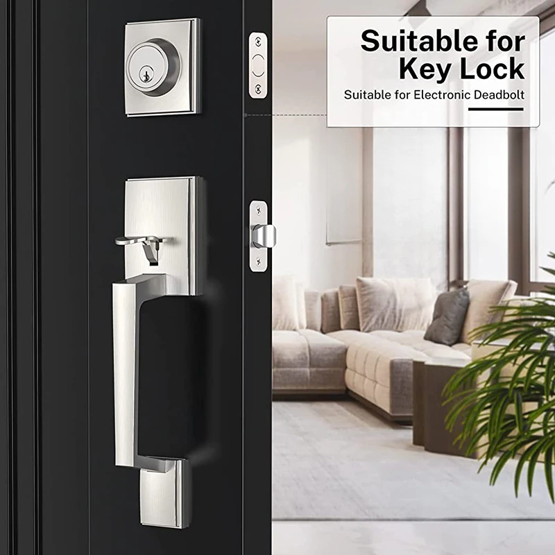 American Style Large Handle Door Lock, Modern and Simple Indoor Door Lock, Zinc Alloy Silent Mechanical Door Lock Accessories