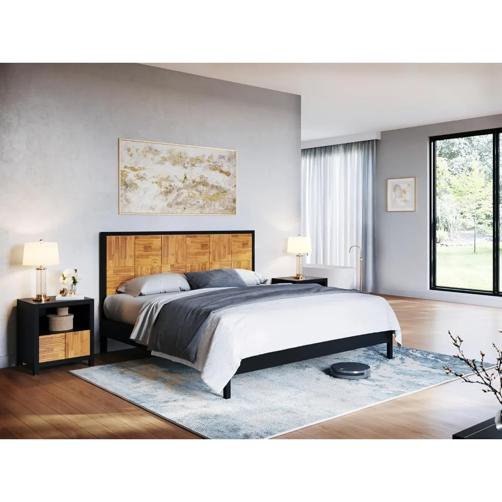 منضدة، طاولة جانبية مجمعة بالكامل، ديكور غرفة نوم أنيق بنمط فريد، مثالية لإضافة نمطًا إلى غرفة النوم