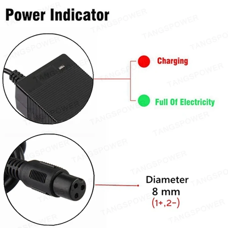 42V 2A Smart Lithium Battery Charger for 36V 2A Charger Li-ion Battery Pack Charger GX12 Connector High Quali