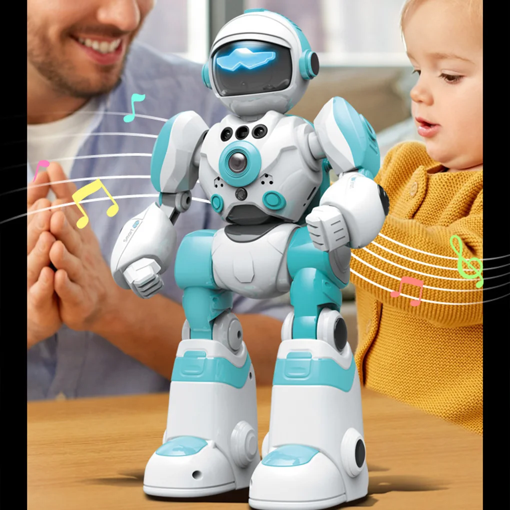 RC Robot Kids Intelligent Voice Gesture Control Programming Music Dancing Toys Recording Electric Robot Toy Children Gift