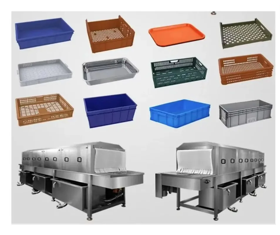Industrial Plastic Basket Washing Machine Crate Box Cleaner for Logistics and Warehouse Custom