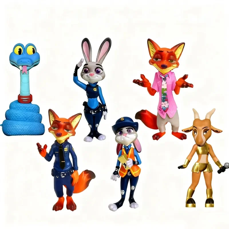 Zootopia 2 Modello di bambola fatta a mano Ornamento Crazy Nick Rabbit Judy Hopps Ufficiale di polizia Gary Snake Action Figure da collezione Toy
