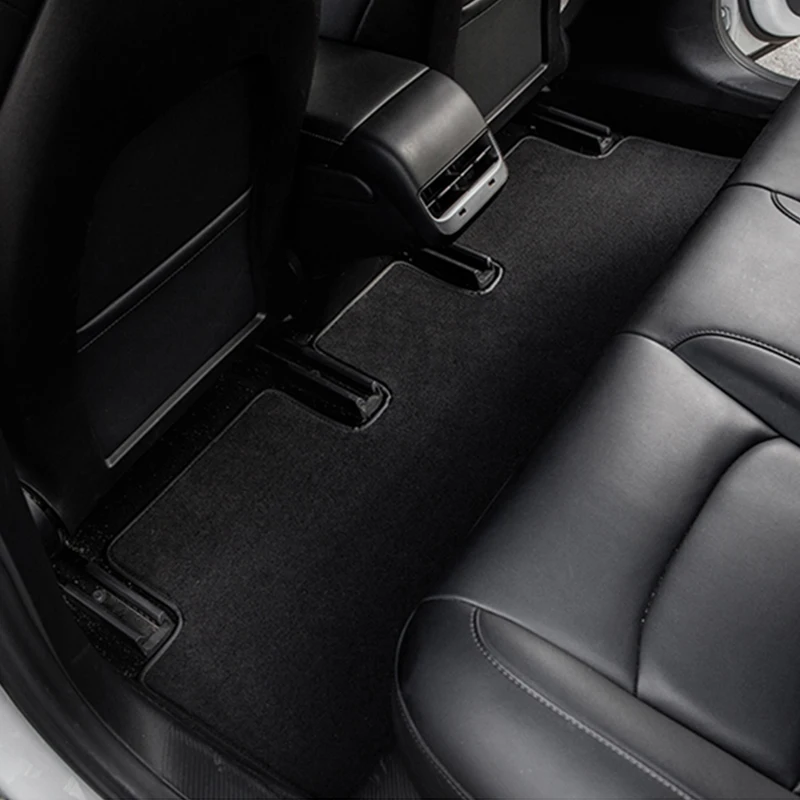 Geeignet für Tesla 2021-2023 Model 3 Wildleder-Fußmatten (Dick) Auto-Fußmatten – Detail 3
