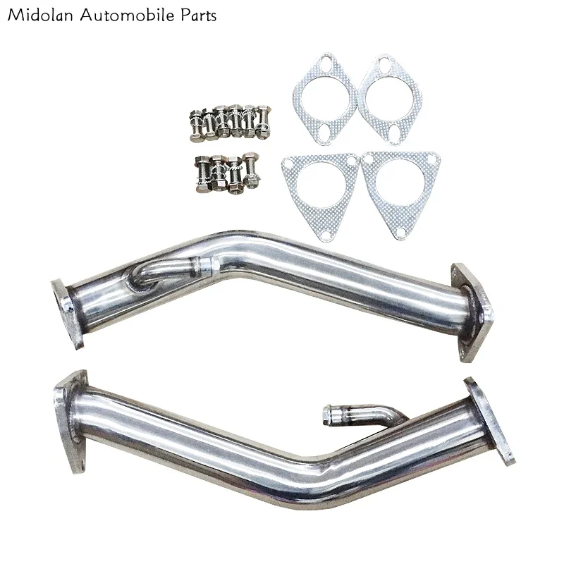 Decat Catless Straight Exhaust Downpipe Test Pipes for 2009-2018 Nissan 370z Infiniti G37 - Performance Automobile Part