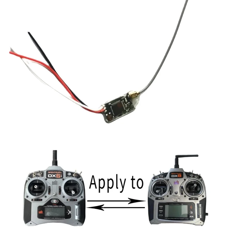 DSM2 DSMX Mini odbiornik Spektrum 8CH 2.4G MKron S801S do RC Racing Drone SBus PPM dla małego samolotu Quadcopter 10x15mm
