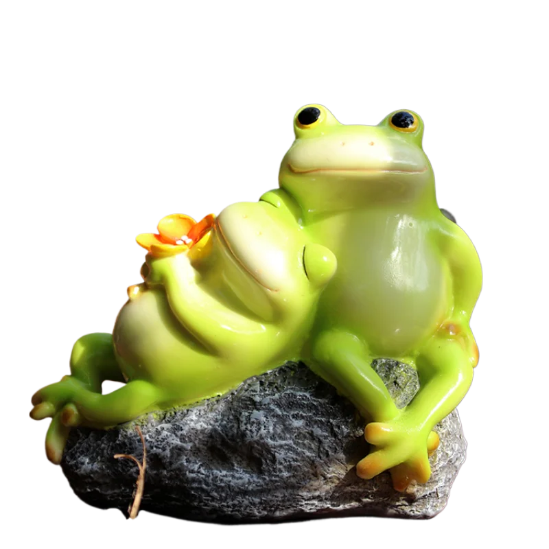 

Cute couple, little frog, garden, flowing water decoration ornaments, courtyard rockery, landscaping, resin crafts decoration