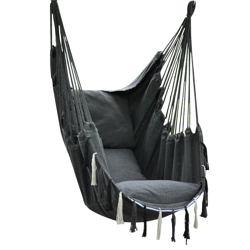 Hamaca de estilo nórdico para exteriores, columpio plegable portátil para interiores y exteriores, silla columpio para balcón, envío directo