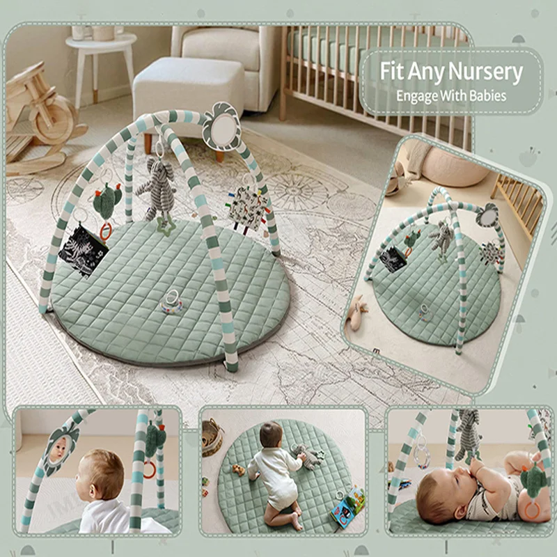 Suporte de Atividades Multifuncional para Bebês com Música, Brinquedo Confortável, Cobertor, Educação Precoce 0-36 Meses, Presente para Recém-Nascidos
