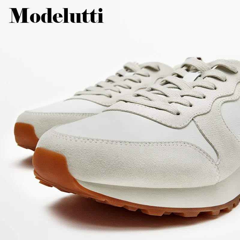 Zapatos deportivos de piel auténtica para hombre, calzado informal Simple con suela de rebelde ancho, a la moda, para primavera y otoño, novedad de 2023