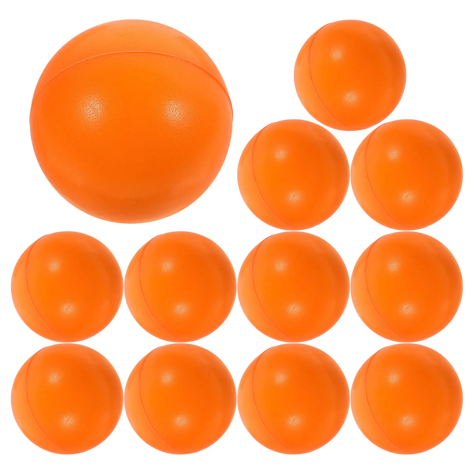 12 pz Palle Antistress 63mm Spugna Schiuma Arancione Giocattoli di Sollievo di Pressione Spremere Palla di Piccole Dimensioni Elasticità Portatile Giocattolo Sensoriale All'aperto