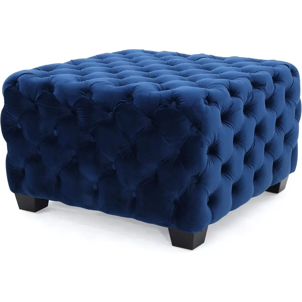 Christopher Knight Home Jaymee Veet Ottoman, Navy lue