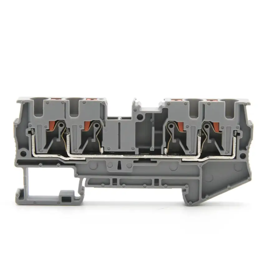 80pcs PT4-QUATTRO 4m㎡ Top Contact Push-In Top Wiring Spring Cage RPV4-QUATTRO Din Rail Terminal Block Approved by U/L CE RoHS