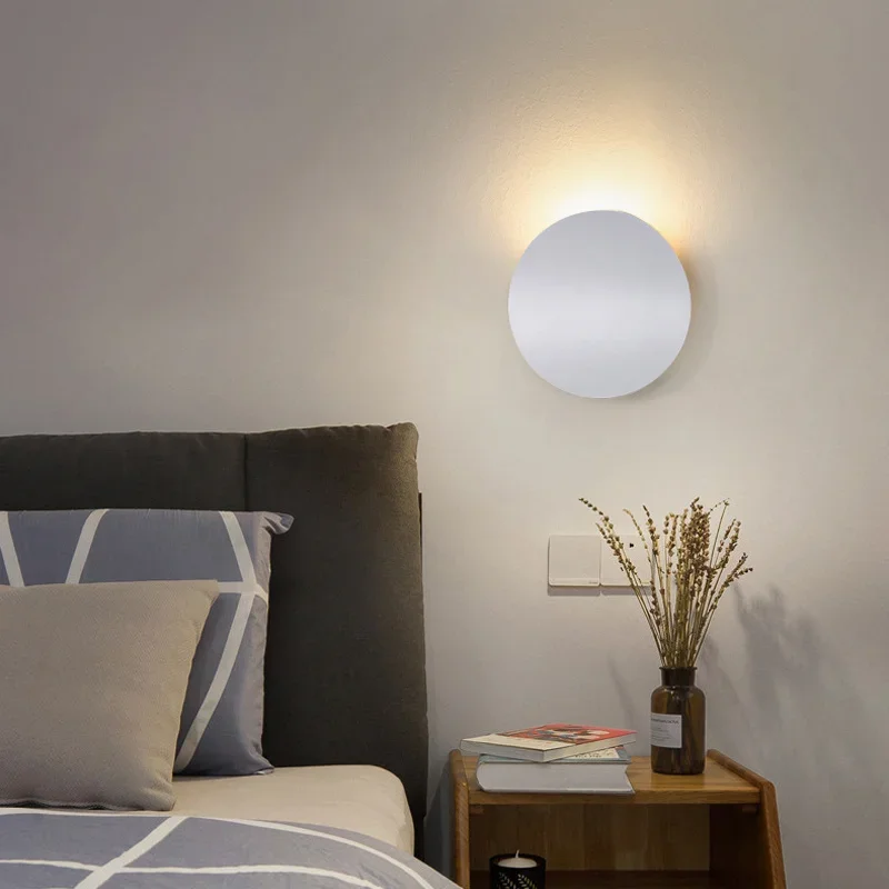 Lamp Modern LED Round Wall Simple Indoor Decor Wall Lgiht LED Sconce For Living Room Background Aisle Bedroom Stair Lamp