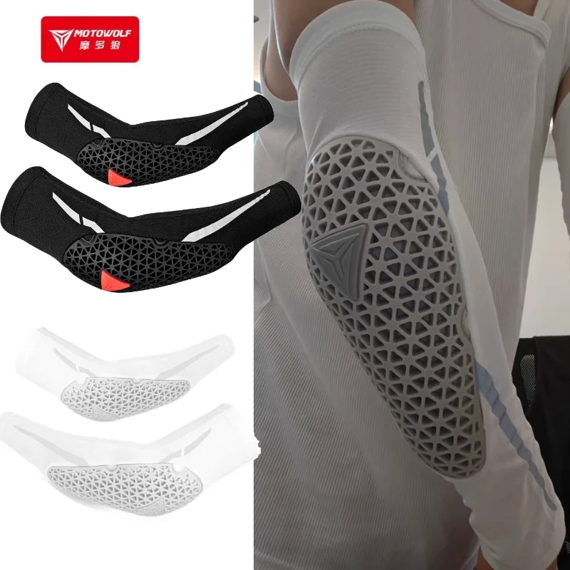 

Motowolf TPE Summer Breathable Motorcycle Elbow Pads Flexible Riding Elbow Guards UV‑Resistant Shock‑Absorbent