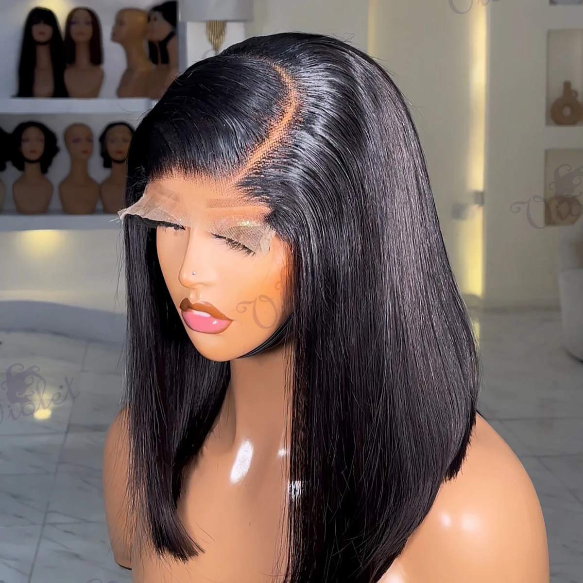 

Straight Bob Wig Human Hair 13x4 HD Frontal Lace Wig 200% Density Short Bob Wigs 4x4 Bob Lace Front Wigs Human Hair Pre Plucked