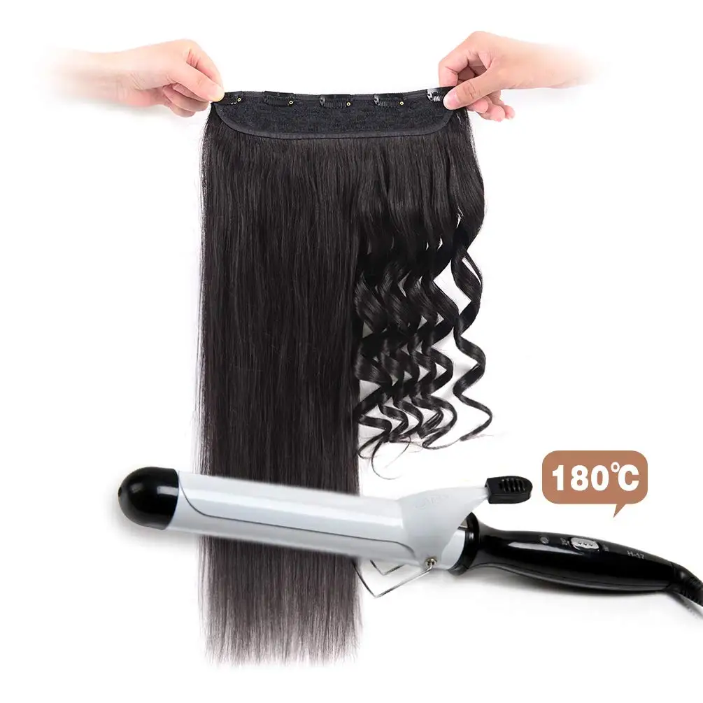 #4P27 Medium Brown mixed Dark Blonde Clip In Hair Extensions One Piece 5 Clips Real Human Remy Hair Extension Long Straight Hair