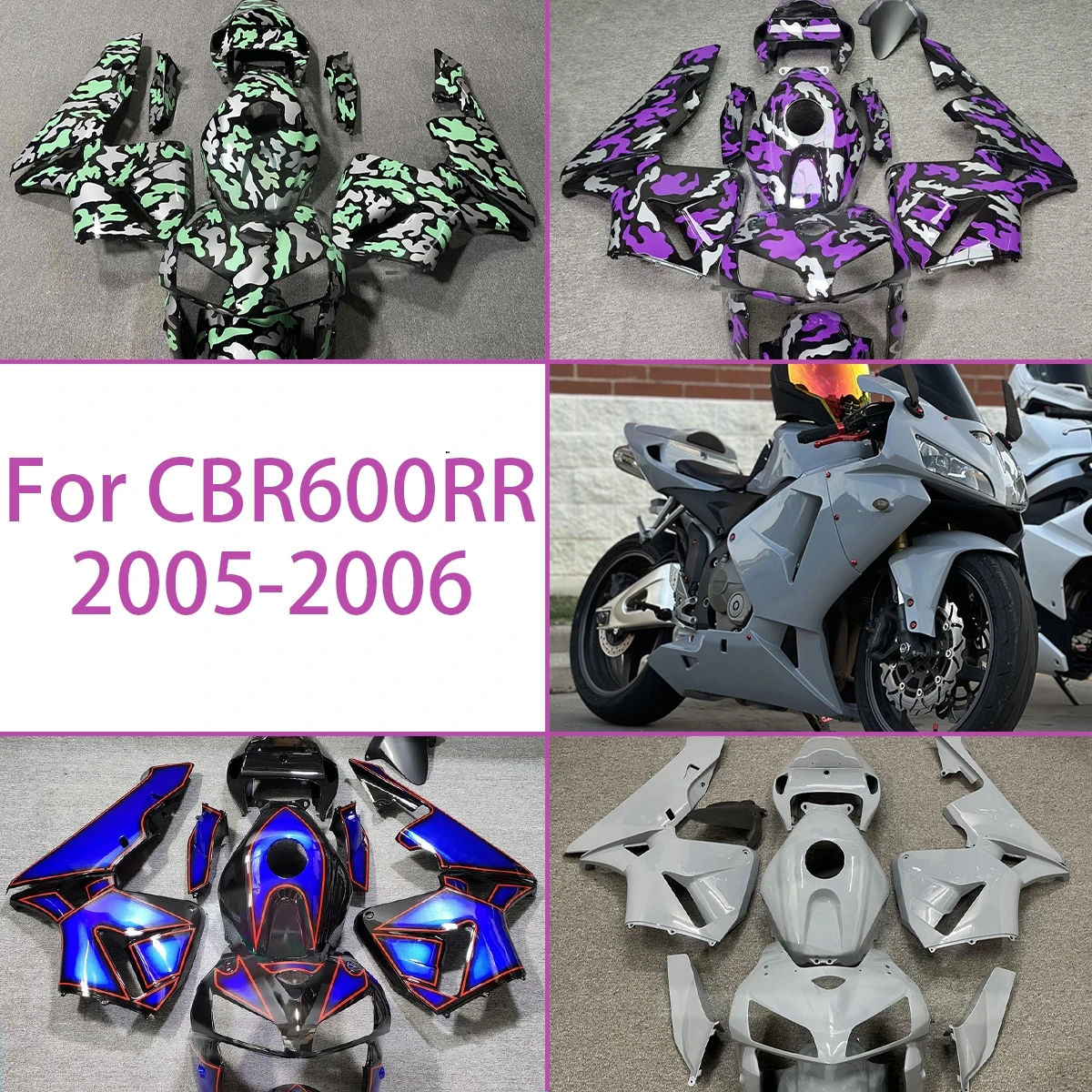 Custom ABS Fairing Kit Fit for 2005 2006 Honda CBR 600RR Motorcycle Fairings 05 06 CBR600RR Many Styles Choice YJ01