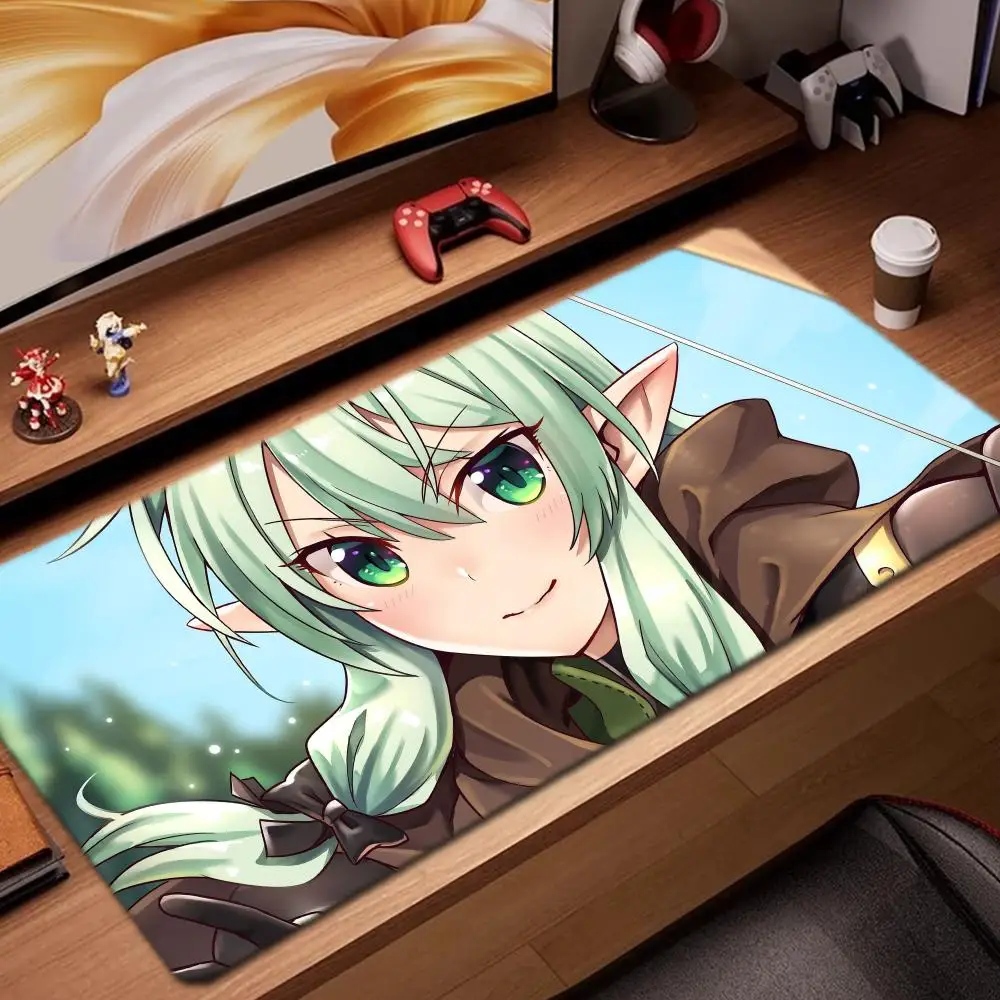 

anime elf Mouse Pad Game Accessories keyboard pad XXL large locking edge 900X400 mm table mat Gaming mousepad