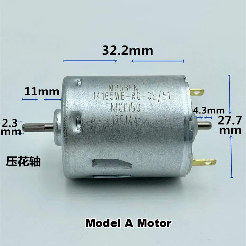 Micro RS-365 Dual Shaft Electric Motor DC 6V 12V 18V 24V Mini 28mm Round Carbon Brush Biaxial Motor DIY Sweeper Hobby Toy Model