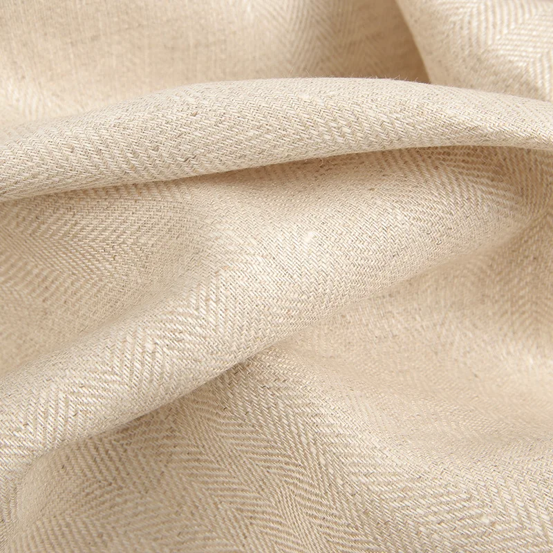 Woven organic 160gsm14sx14s 100% Linen twill shirts suits  jackets men and women linen fabrics