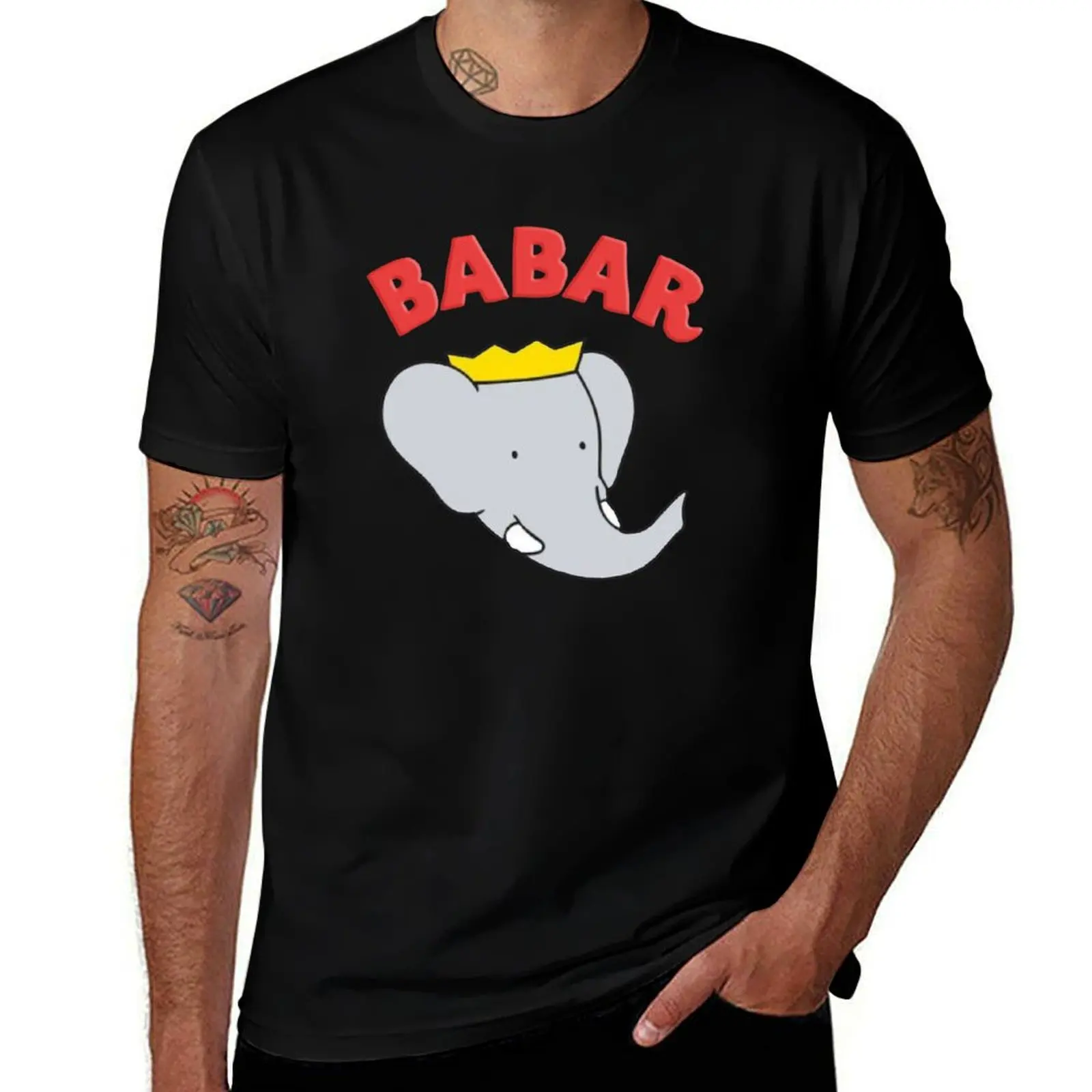 

Babar T-Shirt graphic t shirt vintage blue lock shirts graphic tees heavyweight t shirts for men