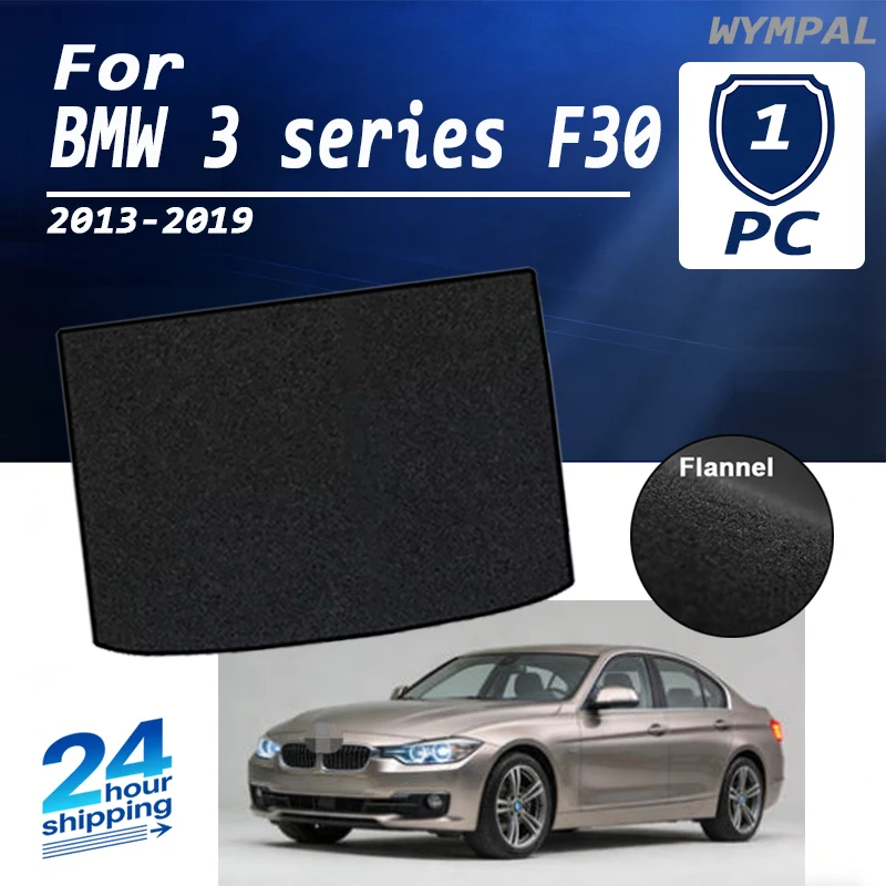 

Коврик для багажника из замши для BMW 3 серии F30 2013-2019, поддон для багажа, коврик для пола багажника, черный