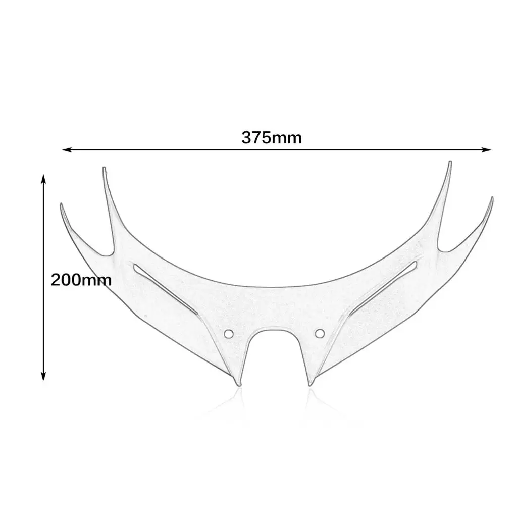 Motorfiets Winglet Voorkuip Cover Voor Kawasaki Ninja250 18-19 375X200Mm