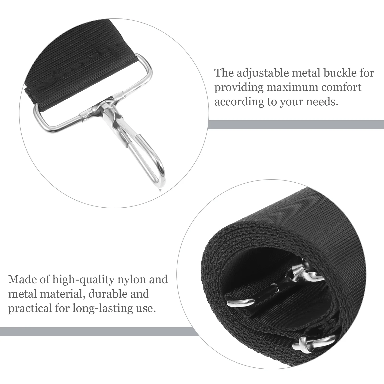 

Nylon Computer Bag Shoulder Strap High Quality Metal Buckle Adjustable Padded Cross Body Belt for Laptop Handbags