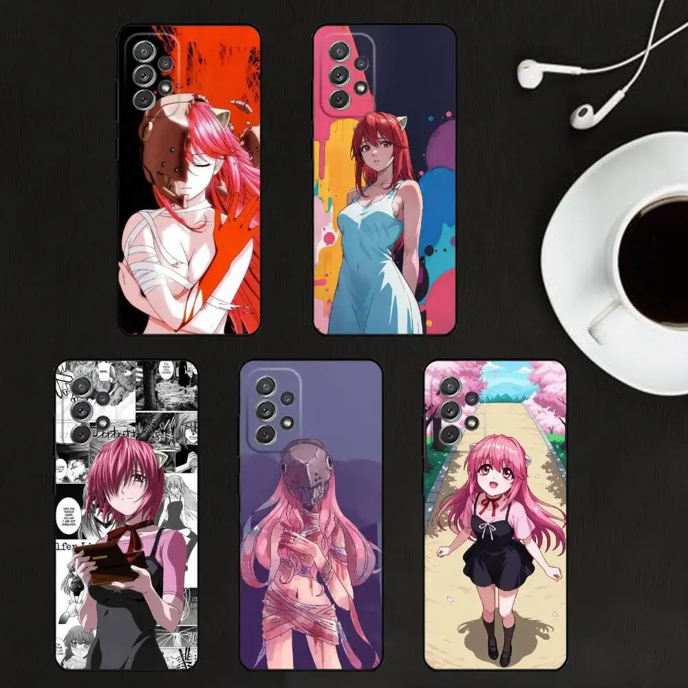 

Elfen Lied Lilium Lucy Phone Case For Samsung S25,S24,S21,S22,S23,S30,Ultra,S20,Plus,Soft Silicone Black Cover