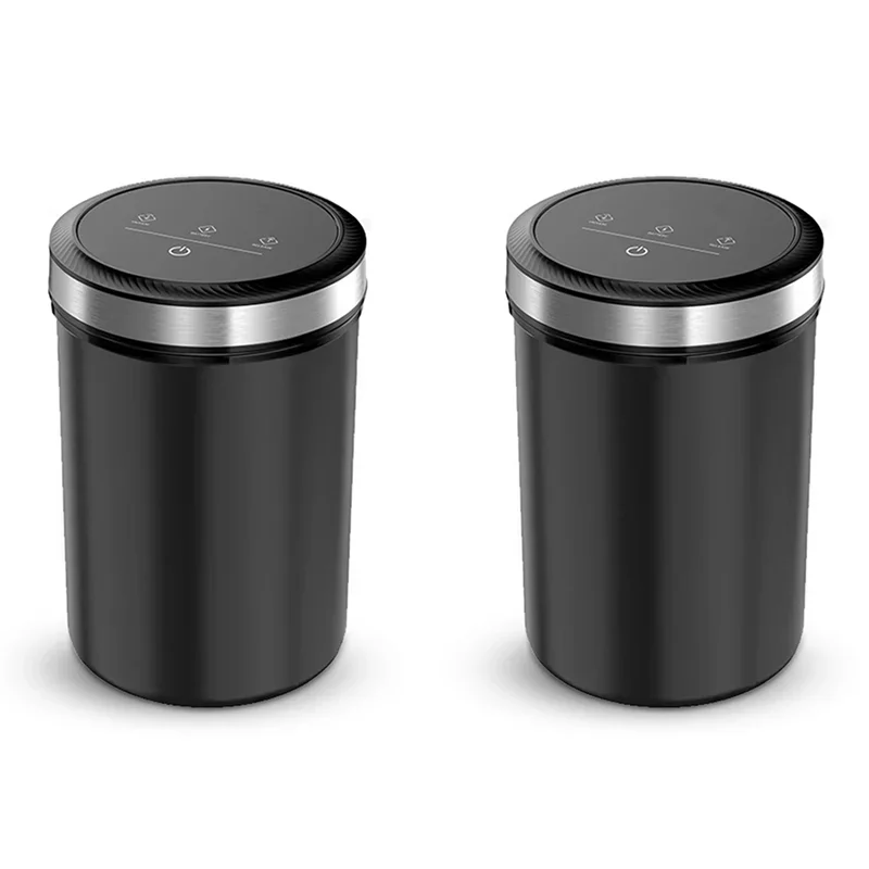 AB66-2X Vacuum Coffee Canisters with Airtight Lids 33Kpa Vacuum Auto and Stop Touch Screen Storage Jar 1.6L/54Oz