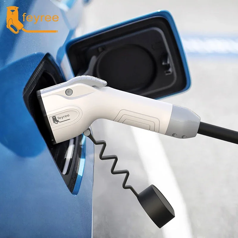 feyree V2L Cable Discharge Plug EV Charger GBT Socket 16A Charging Cable 5m with EU Adapter Outdoor Power Station Electric Car