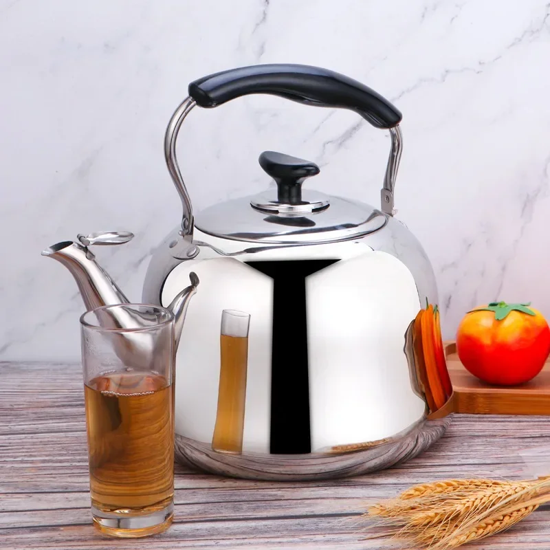 304 Stainless Steel Whistling Kettle Gas Induction Cooker Water Pot Household Gas Kettle Creative Teapot 1.5/2/3/4/5/6L