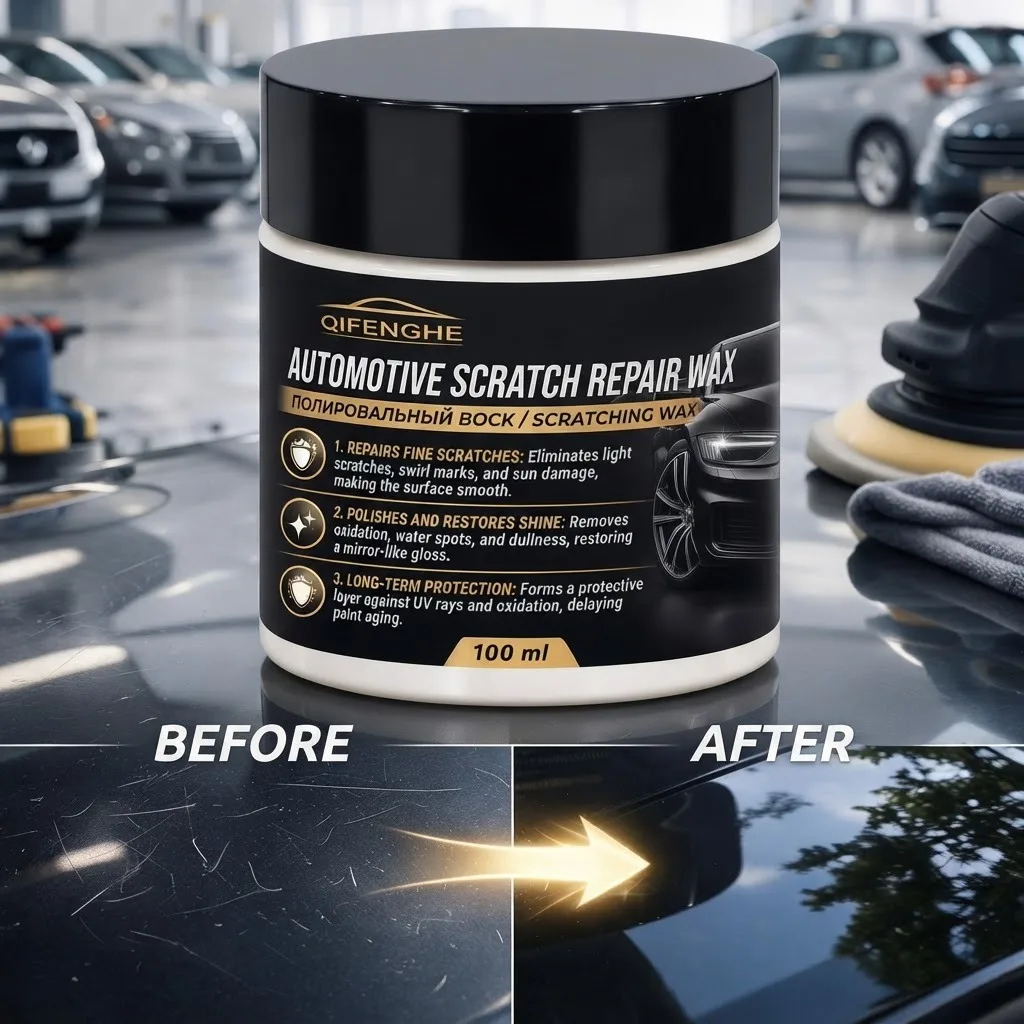 100ml Car Scratch Removal Wax Auto Paint Polishing Wax Repair Light Scratches Swirl Marks Mirror Gloss Protective Wax