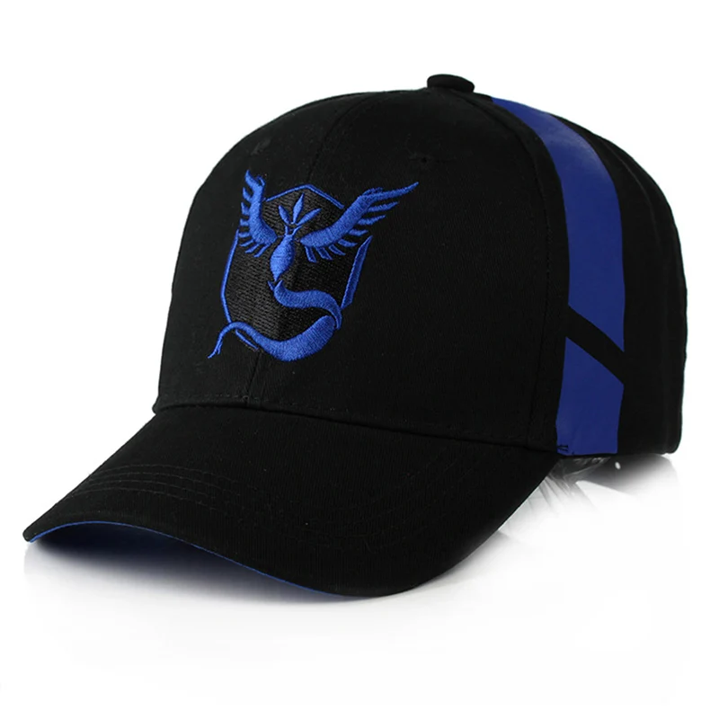 Go Team Valor Men Women Baseball Cap Mystic Team Instinct Unisex Snapback Embroidery Teenage Anime Hip Hop Dad Hat Gorras H018