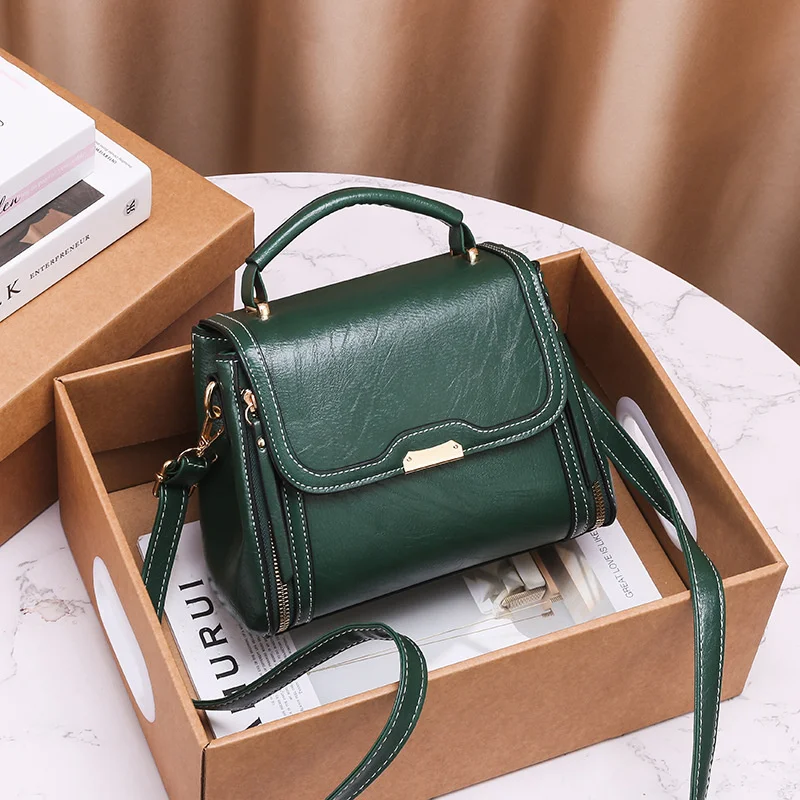 Women Messenger Bags Leather Handbags Shoulder Small Bag New Spring Portable Square Korean Version Big Capacity Sac Main Femme