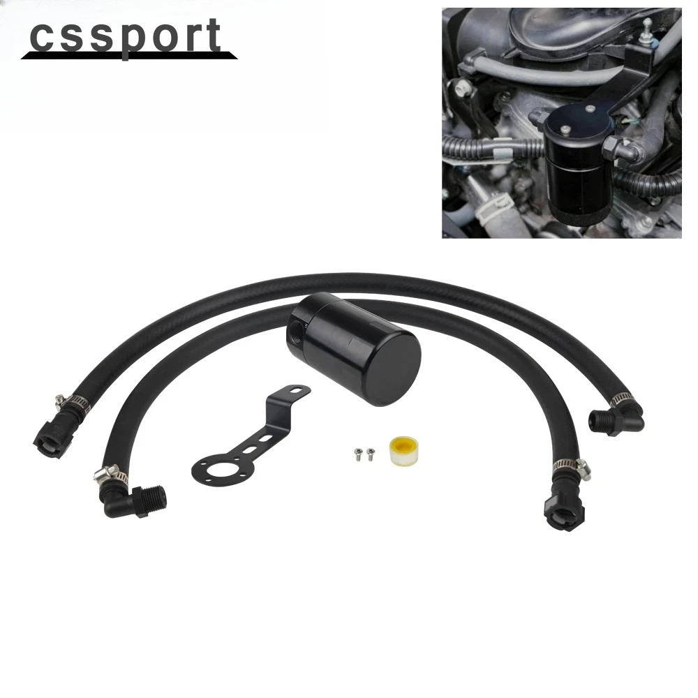 

Oil Catch Can Air Oil Separator Kit For 2014-2018 Chevrolet Silverado 1500/GMC Sierra 1500 2015-2020 Chevy Tahoe/Suburban/GMC