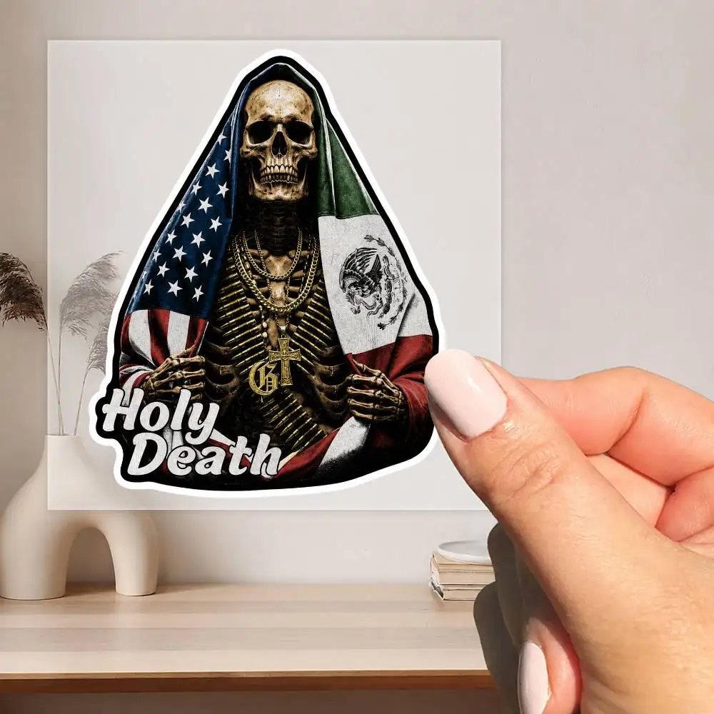 Holy Death Waterproof stickers for decorating car windows motorcycles and computers.