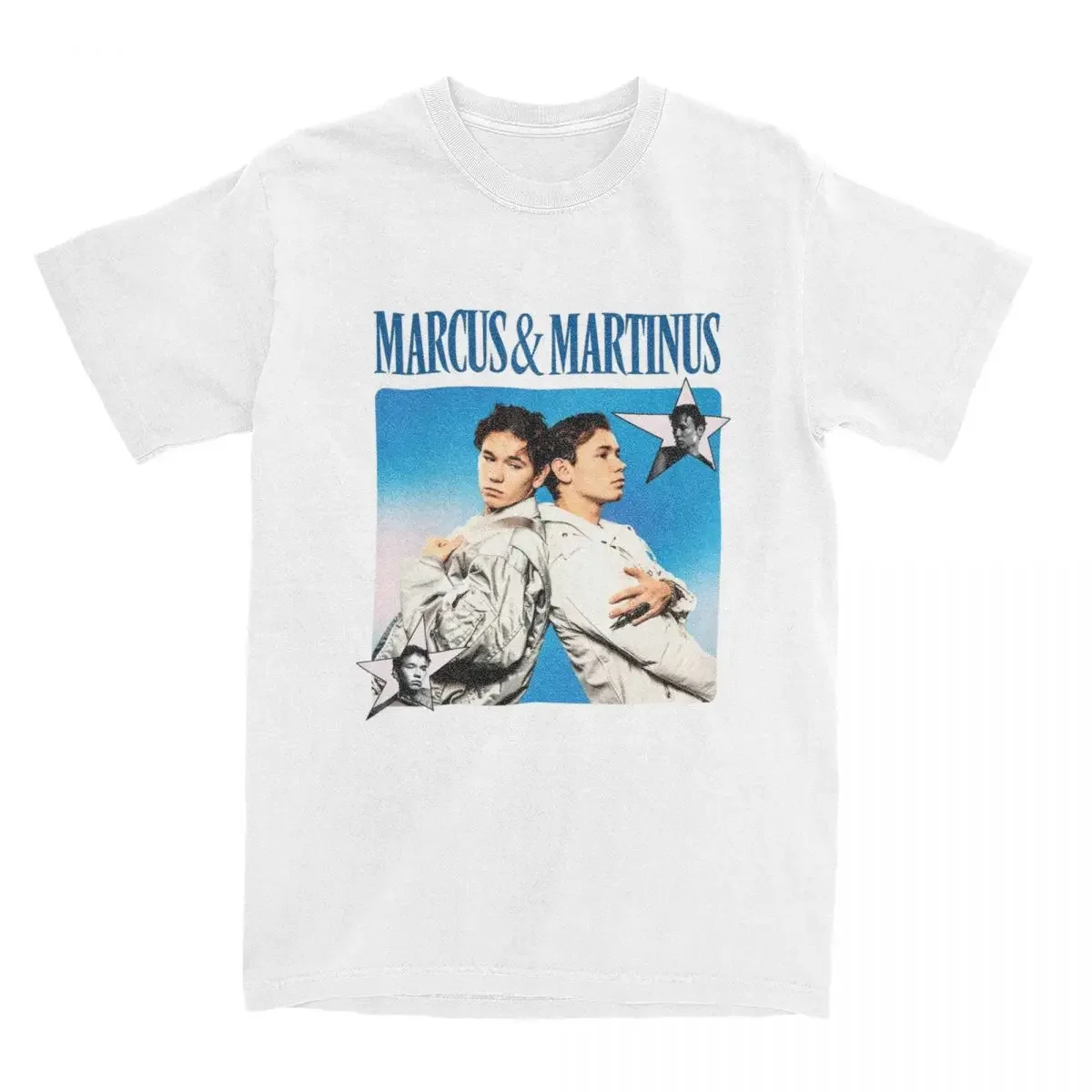 Men's T-Shirt Marcus And Martinus Sweden Vintage 100% Cotton Tee Shirt Short Sleeve Song Contest 2024 T Shirt Crewneck Clothes