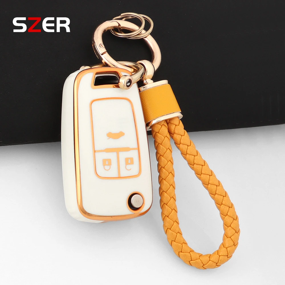 TPU Car Flip Key Case Cover Shell Fob For Opel Astra Corsa Mokka Buick Chevrolet Cruze Aveo Malibu Trax Sail 3 BTN Accessories